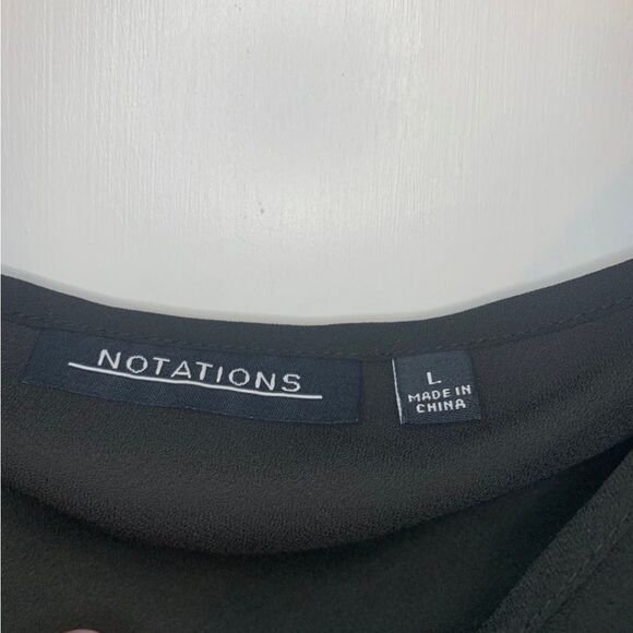 NOTATIONS Large‎ Black Sheer Tank Top - Picture 2 of 3